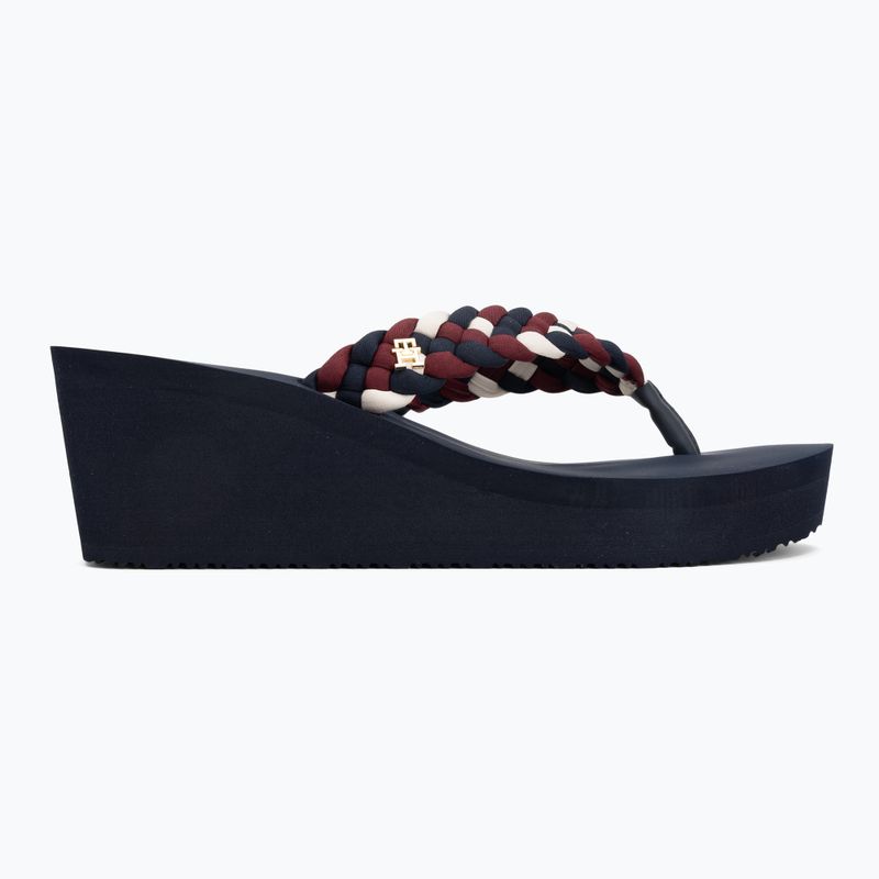 Dámske žabky Tommy Hilfiger Wedge Braided Summer Sandal rwb 2