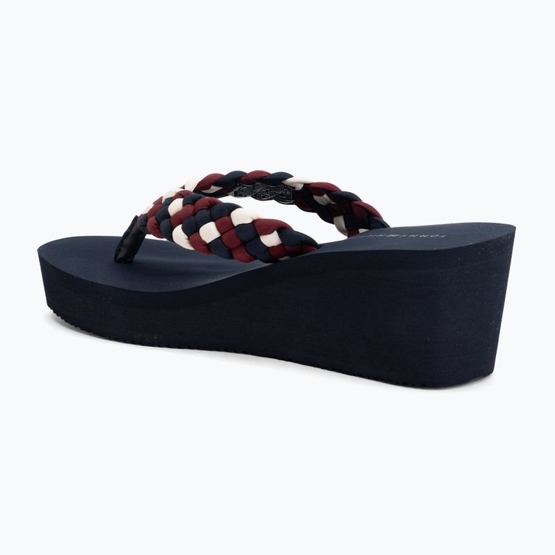 Dámske žabky Tommy Hilfiger Wedge Braided Summer Sandal rwb 3