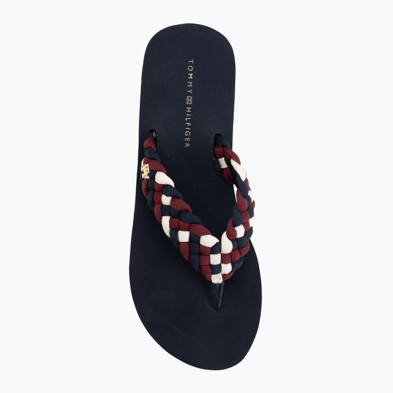 Dámske žabky Tommy Hilfiger Wedge Braided Summer Sandal rwb 5