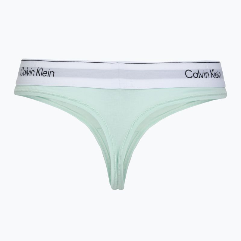 Dámske nohavičky tangá Calvin Klein LV00QF8518 Thong feel the mint 2