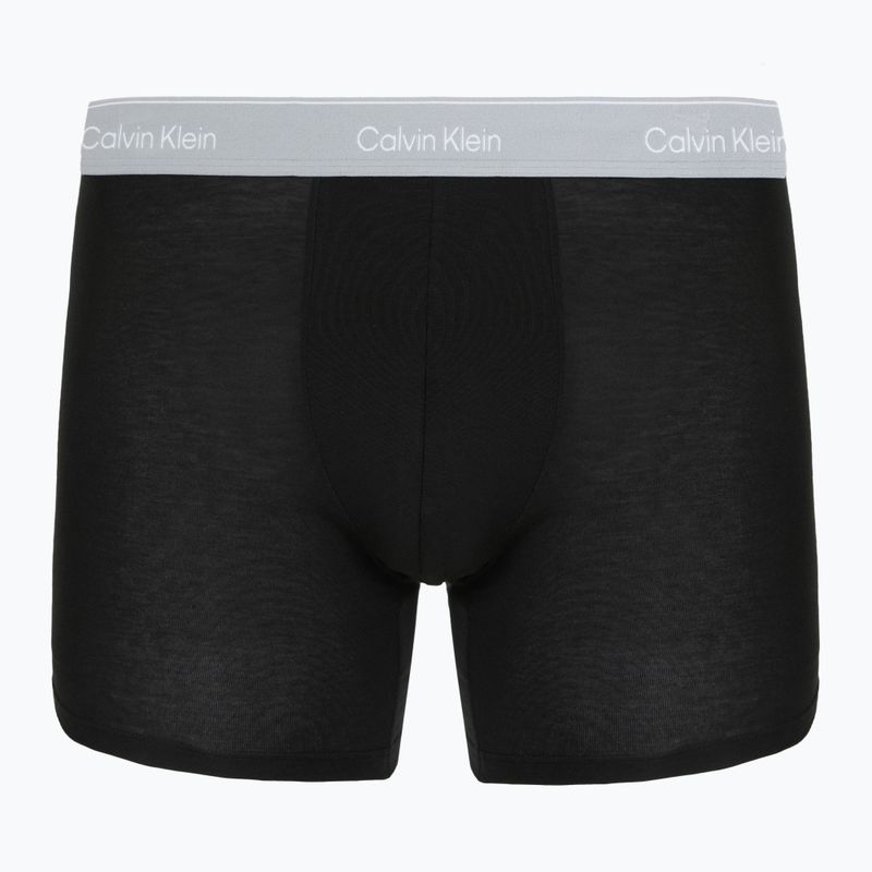 Boxerky Calvin Klein LV00NB4394 Brief 3 pairs black w/darkest spruce wb/black w 2