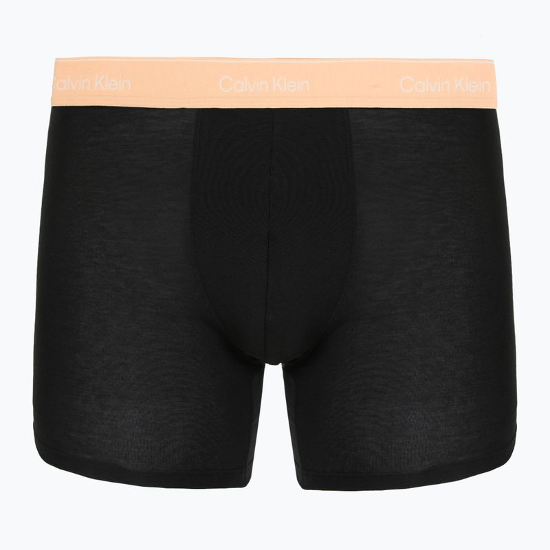 Boxerky Calvin Klein LV00NB4394 Brief 3 pairs black w/darkest spruce wb/black w 5