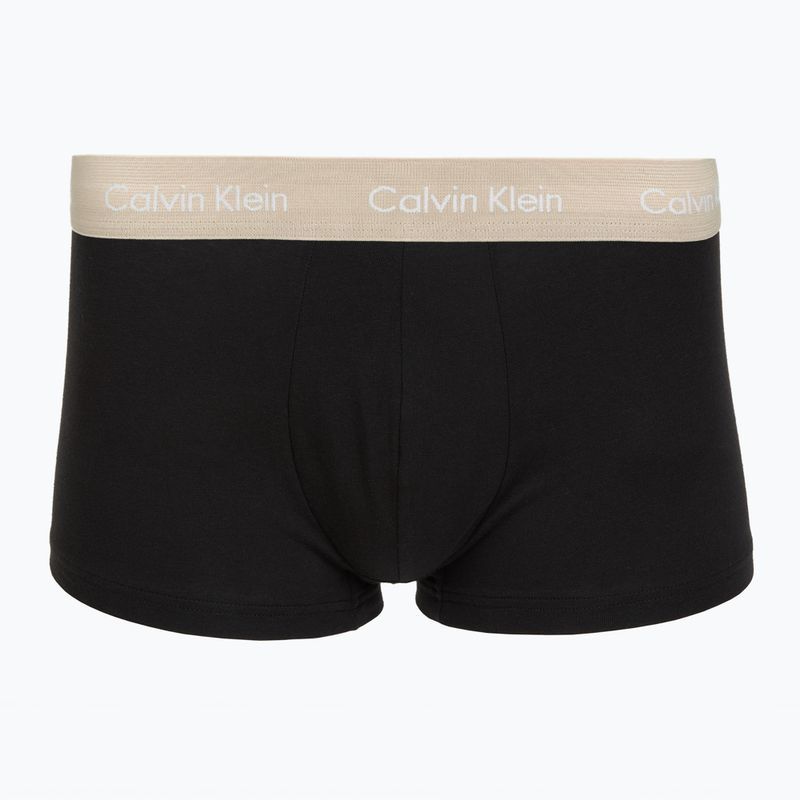Boxerky Calvin Klein LV00NB4412 Low Rise Trunk 5 pairs black w plume wb/black w misty sage wb 4
