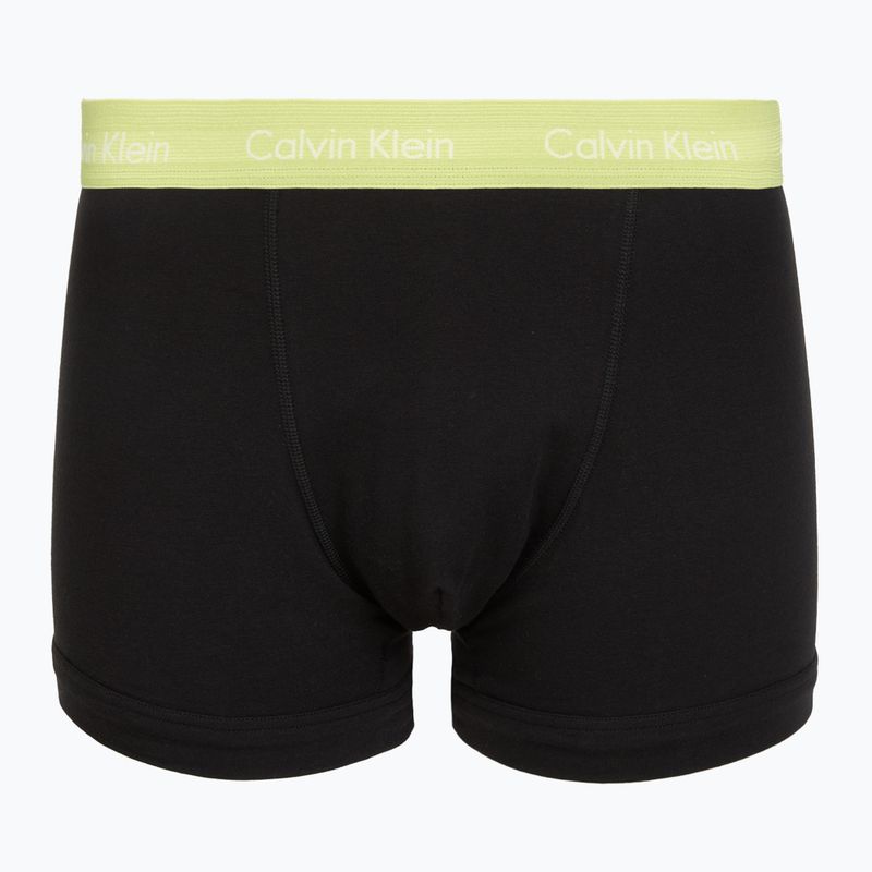 Pánske boxerky Calvin Klein 0000U2662G Trunk 3 páry black in green bloom wb/black in da 2
