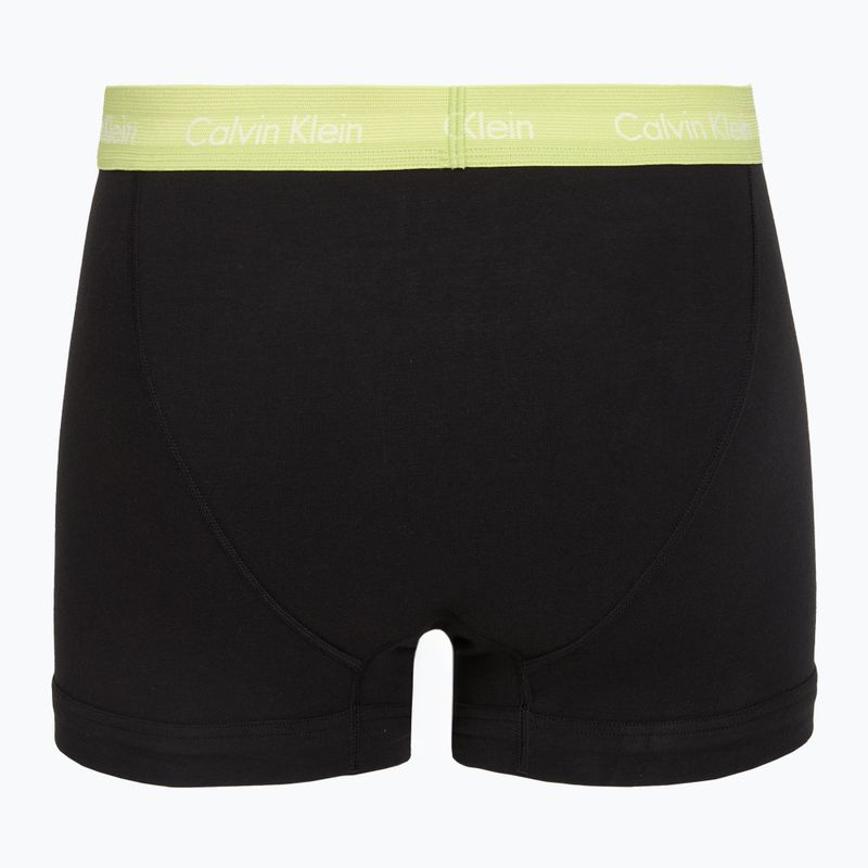 Pánske boxerky Calvin Klein 0000U2662G Trunk 3 páry black in green bloom wb/black in da 3