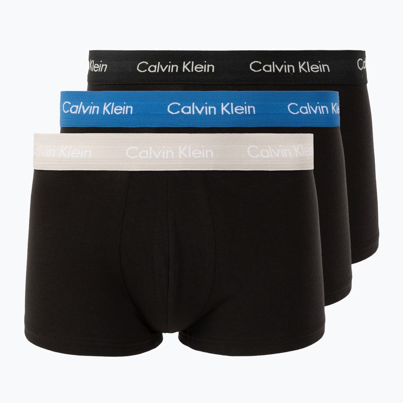 Boxerky Calvin Klein 0000U2664G Low Rise Trunk 3 pairs black/classic blue/black