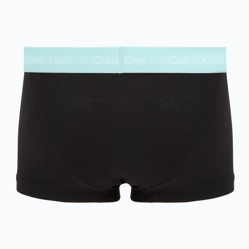 Pánske boxerky Calvin Klein 0000U2664G Low Rise Trunk 3 pairs black in plume wb/ black in misty sag 3
