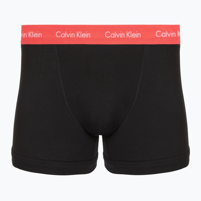 Pánske boxerky Calvin Klein 0000U2662G Trunk 3 páry black in green bloom wb/black in da 3