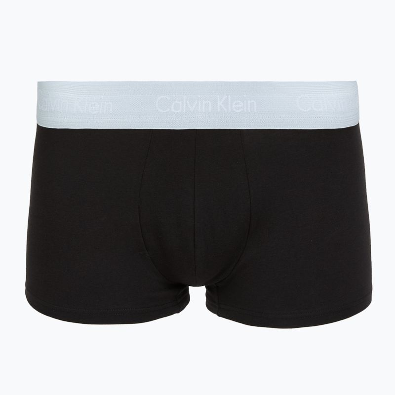 Boxerky Calvin Klein LV00NB4412 Low Rise Trunk 5 pairs black with green bloom wb/black with dazzlin 2