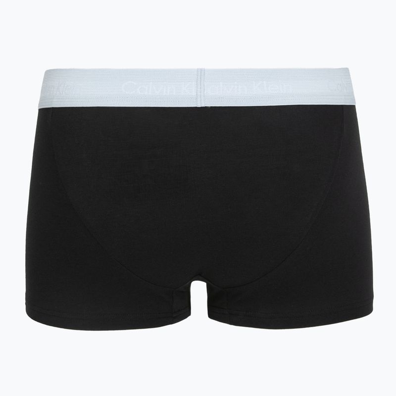 Boxerky Calvin Klein LV00NB4412 Low Rise Trunk 5 pairs black with green bloom wb/black with dazzlin 3