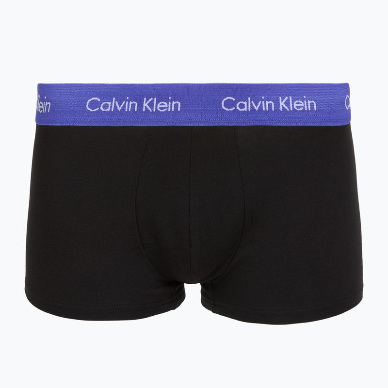 Boxerky Calvin Klein LV00NB4412 Low Rise Trunk 5 pairs black with green bloom wb/black with dazzlin 5