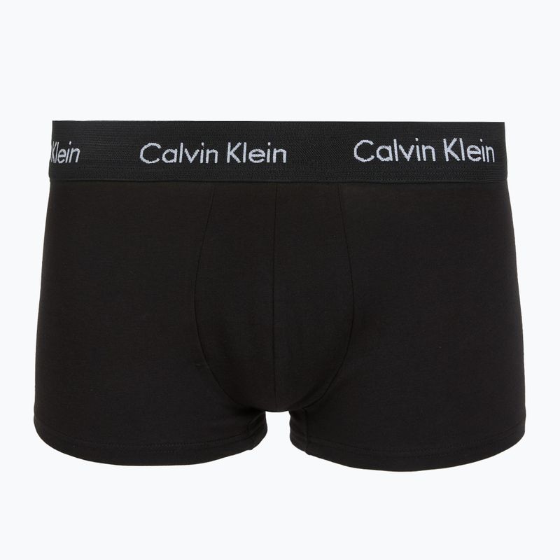Boxerky Calvin Klein LV00NB4412 Low Rise Trunk 5 pairs black with green bloom wb/black with dazzlin 7