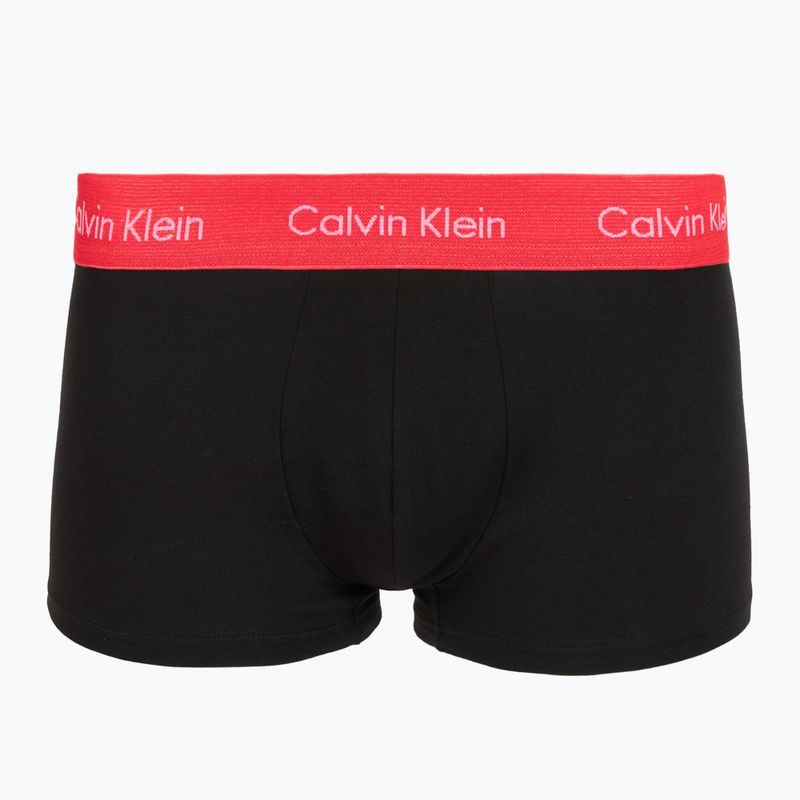 Boxerky Calvin Klein LV00NB4412 Low Rise Trunk 5 pairs black with green bloom wb/black with dazzlin 8