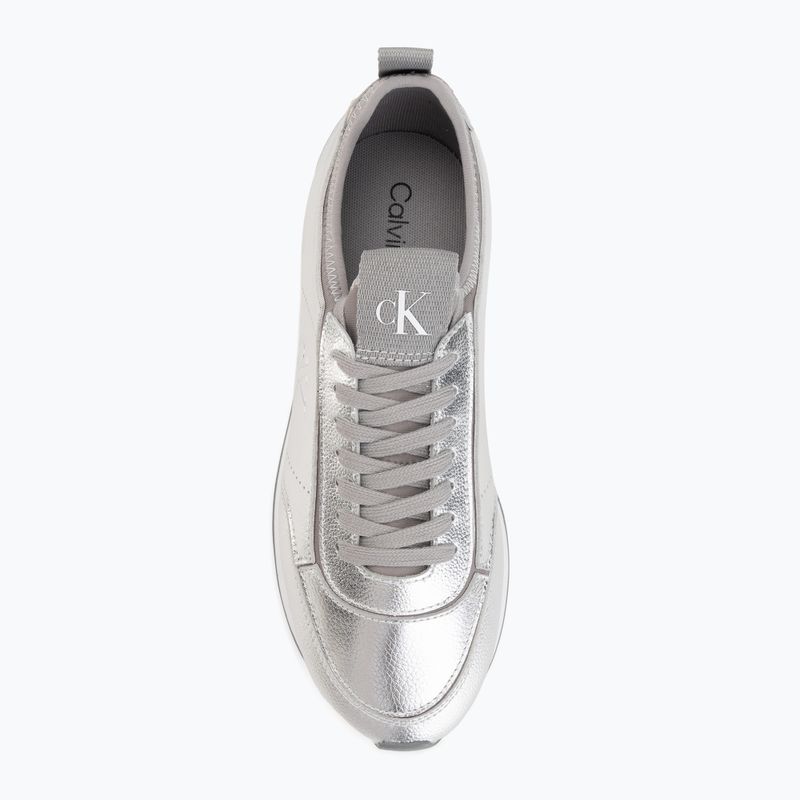 Dámske topánky Calvin Klein HW0HW03287 Retro Runner Metallic silver 5
