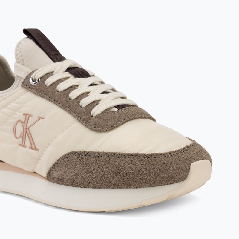 Dámske topánky Calvin Klein YW0YW02060 Retro Runner Sock Laceup Mix Mat turtledove/spanish villa/bordeaux 7
