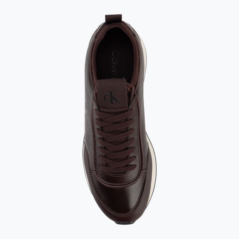 Dámske topánky Calvin Klein HW0HW03118 Retro Runner Sock PANL Leather Neo bordeaux 5