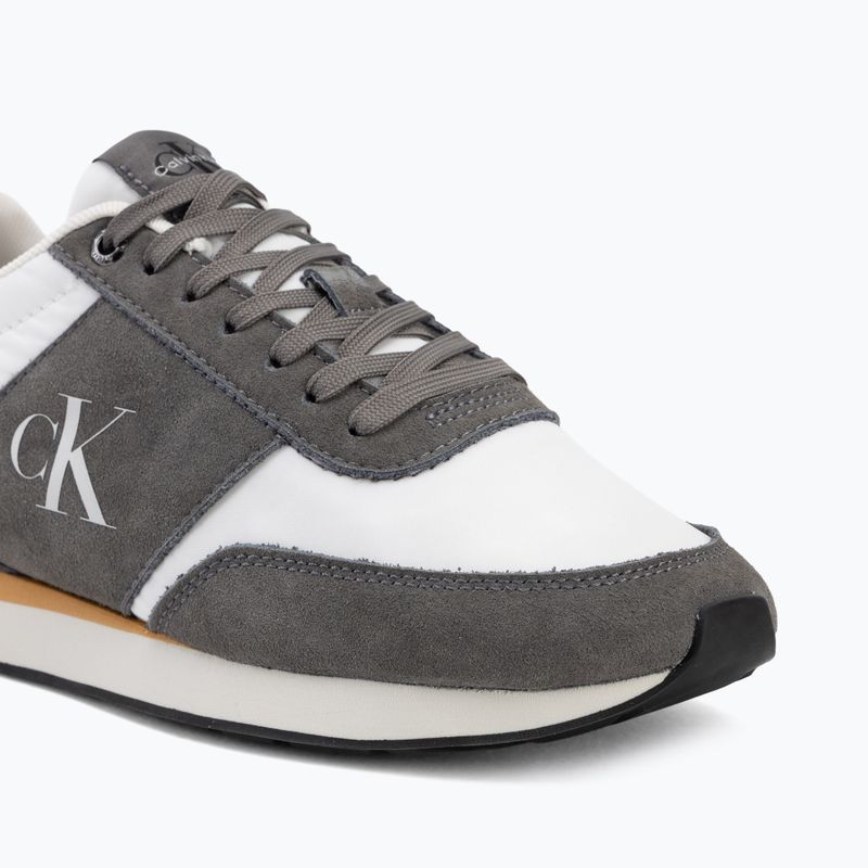 Pánske topánky Calvin Klein HM0HM02212 Retro Runner Bans Leather Suede granite gray/white/rhubarb 7