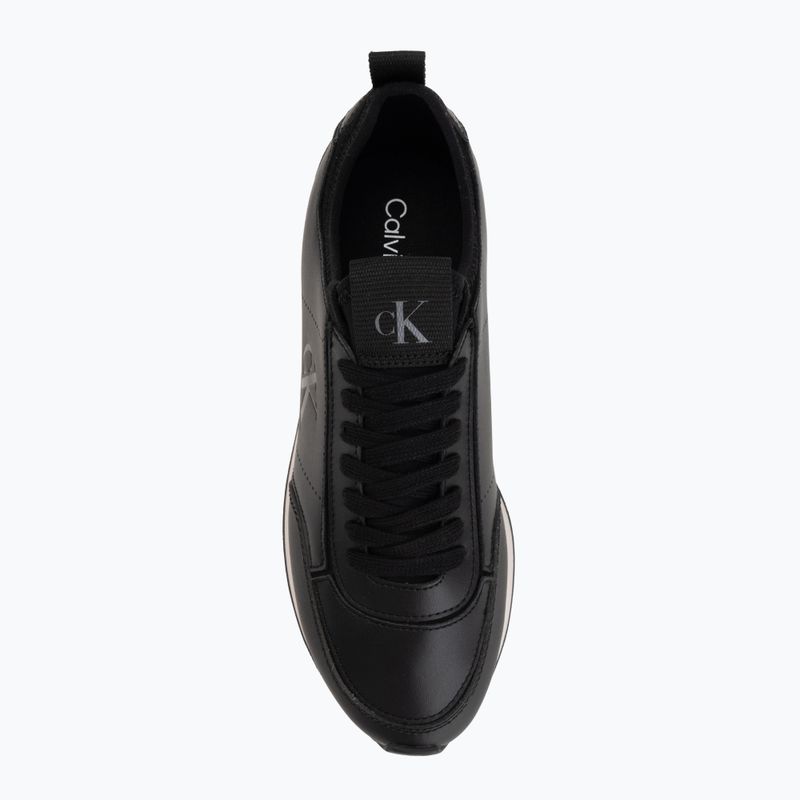 Dámske topánky Calvin Klein HW0HW03118 Retro Runner Sock PANL Leather Neo black/crystal grey 5