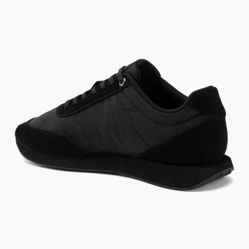 Pánske topánky Calvin Klein HM0HM02212 Retro Runner Bans Leather Suede triple black/adrenaline rush 3