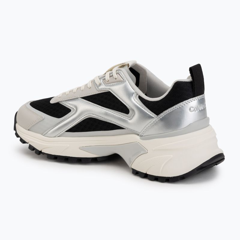 Dámske topánky Calvin Klein HW0HW03140 Hike Run Stripe Mesh Met black/silver/light grey 3