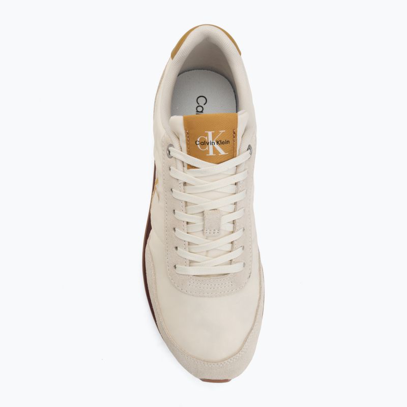 Pánske topánky Calvin Klein YM0YM01361 Retro Runner Ess Mix Mat white swan/tofu/amber gold 5