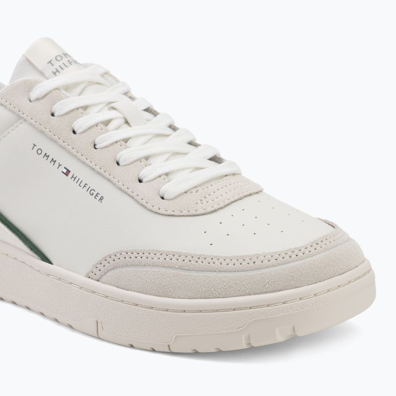 Pánske topánky Tommy Hilfiger Basket Core Leather Suede Mix ecru/street green 7