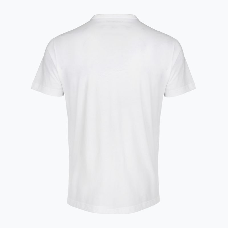 Pánske tričko Calvin Klein 000NM2748E Crew Neck classic white w/ blue nights 2