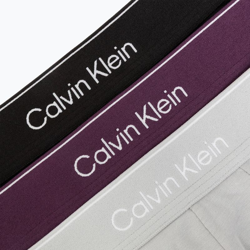 Pánske boxerky Calvin Klein LV00NB4394 Brief black/harbor mist/dark purple w/ dt 6