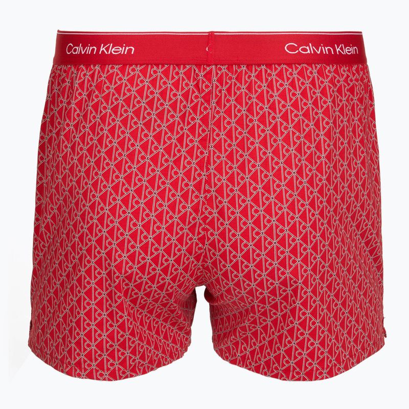 Pánske boxerky Calvin Klein LV00NB4727 Boxer Slim black/prep emblem goji berry/grisai 3