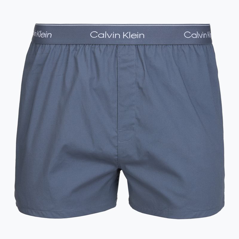 Pánske boxerky Calvin Klein LV00NB4727 Boxer Slim black/prep emblem goji berry/grisai 5