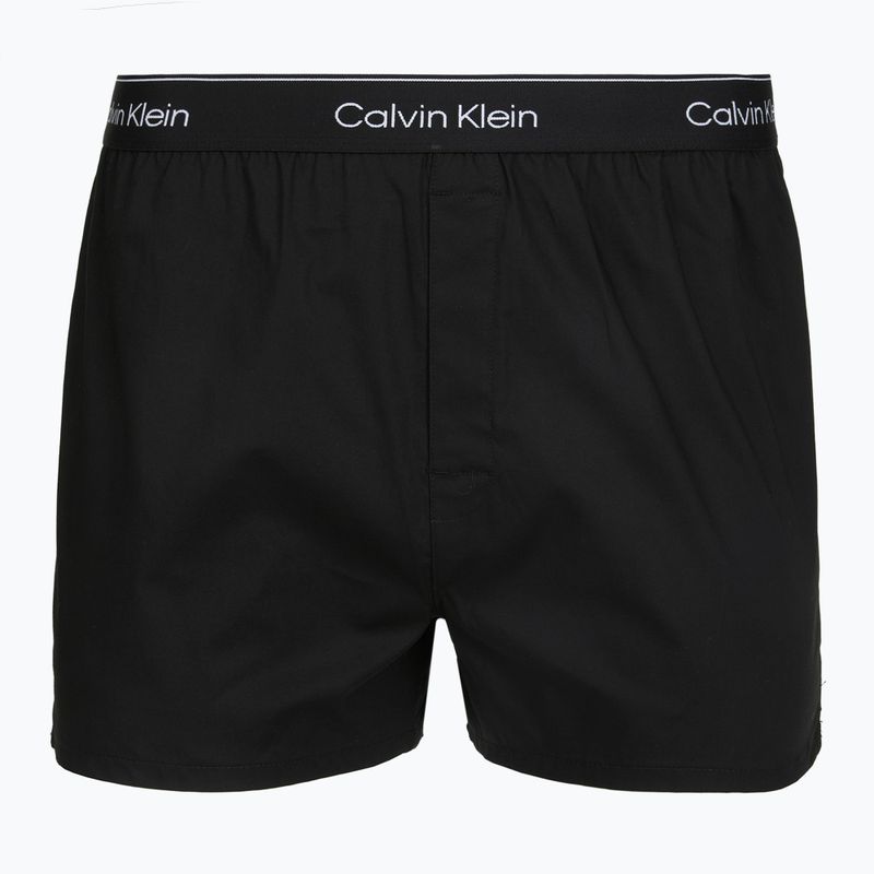 Pánske boxerky Calvin Klein LV00NB4727 Boxer Slim black/prep emblem goji berry/grisai 6