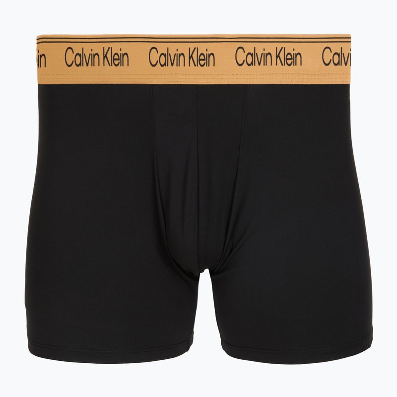 Pánske boxerky Calvin Klein LV00NB4410 Brief black w/bronze flash wb/black/oliv 2