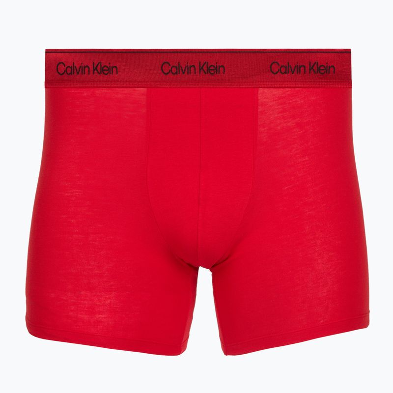 Pánske boxerky Calvin Klein LV00NB4576 Boxer Brief black/goji berry/black 2