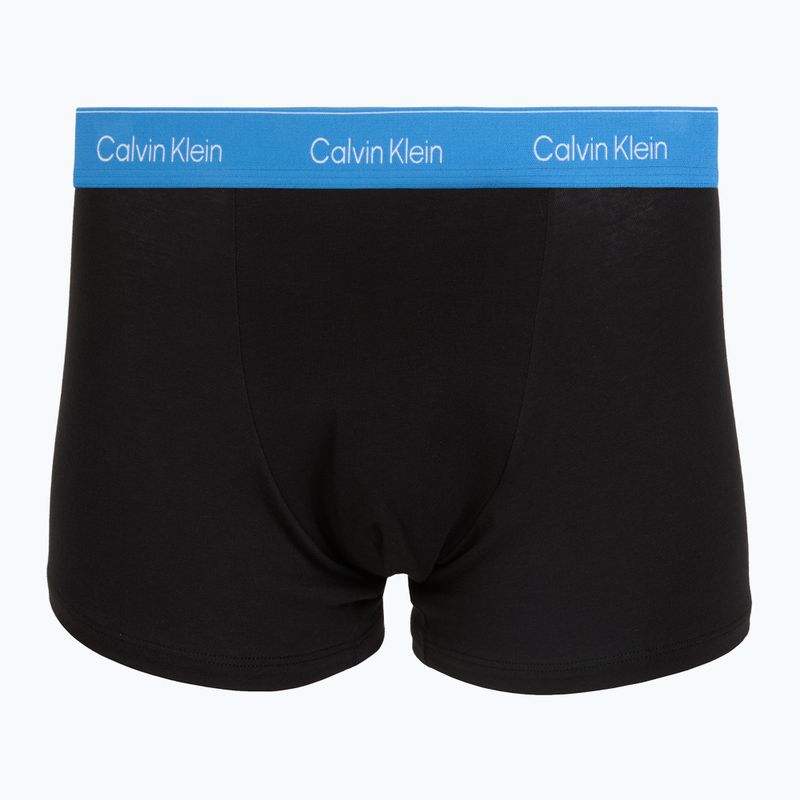 Pánske boxerky Calvin Klein LV00NB4286 Relaxed Fit Trunk black bodies w/ poseidon blue/plein 3