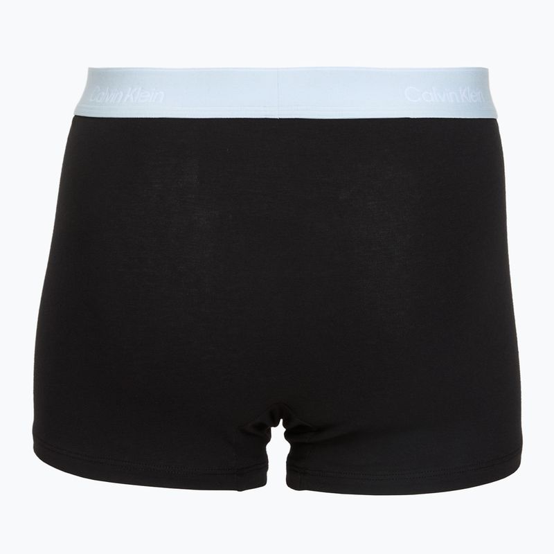 Pánske boxerky Calvin Klein LV00NB4286 Relaxed Fit Trunk black bodies w/ poseidon blue/plein 5