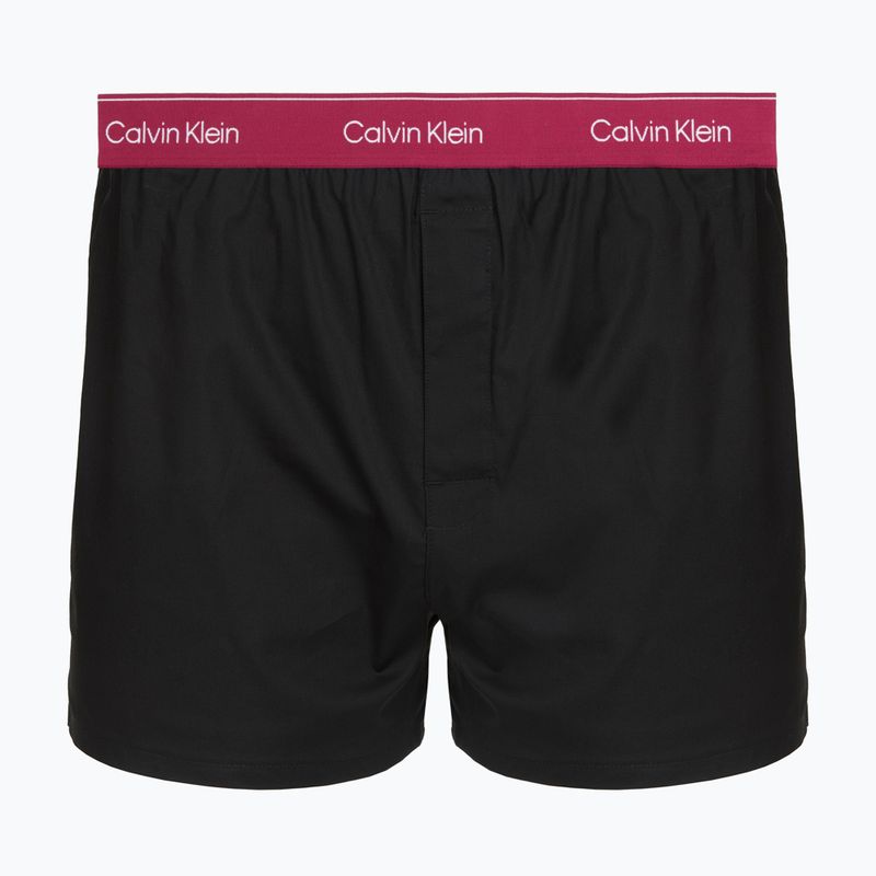 Pánske boxerky Calvin Klein LV00NB4267 Boxer Slim black bodies w/ poseidon blue/plein 4