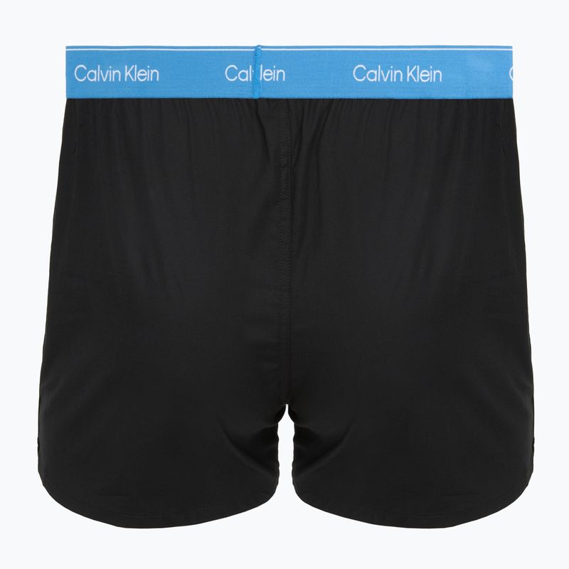 Pánske boxerky Calvin Klein LV00NB4267 Boxer Slim black bodies w/ poseidon blue/plein 5
