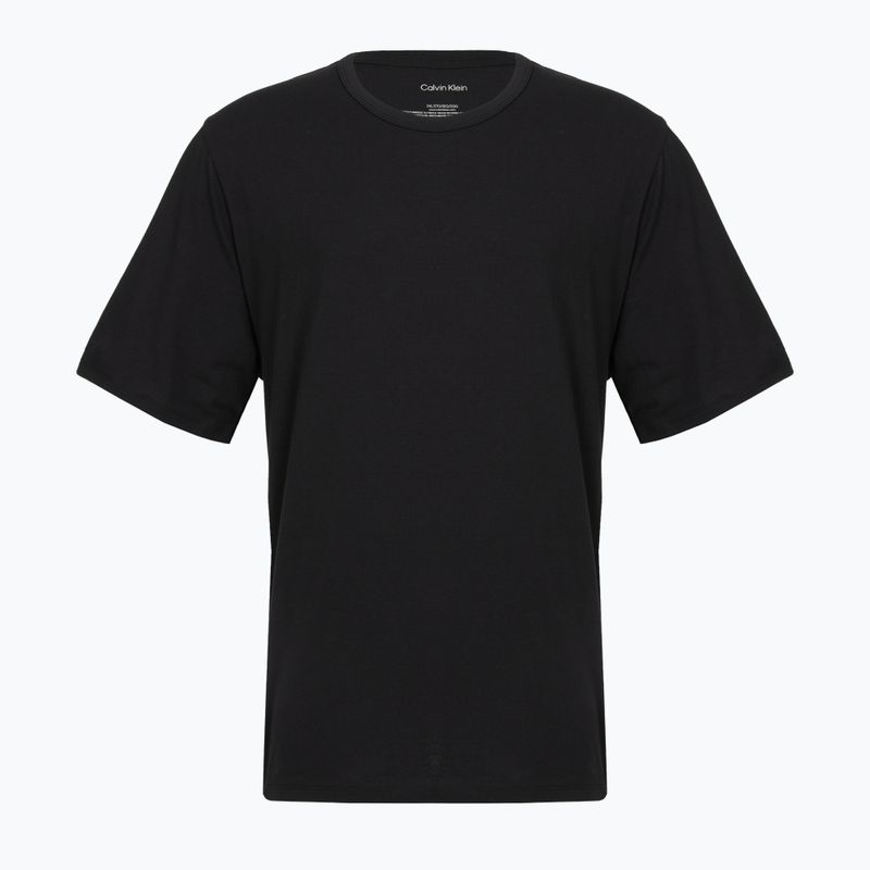 Pánske tričko Calvin Klein LV00NB4185 Crew Neck black w/ white emb/white w/ black e 4