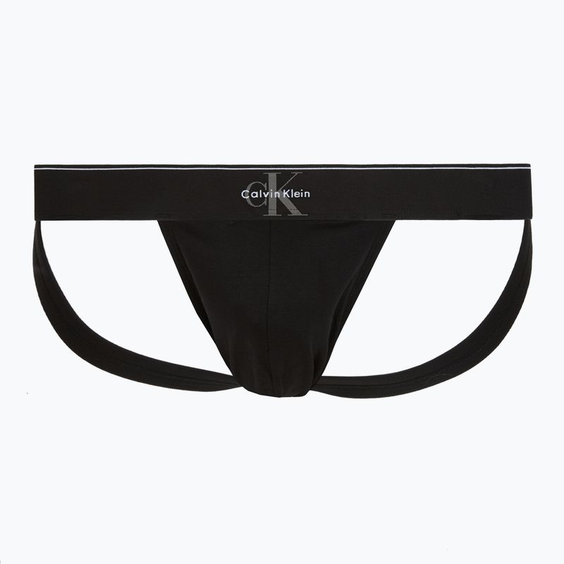 Pánske slipy Calvin Klein LV00NB4644 Jock Strap black bodies w/ granite gray/poseid 2