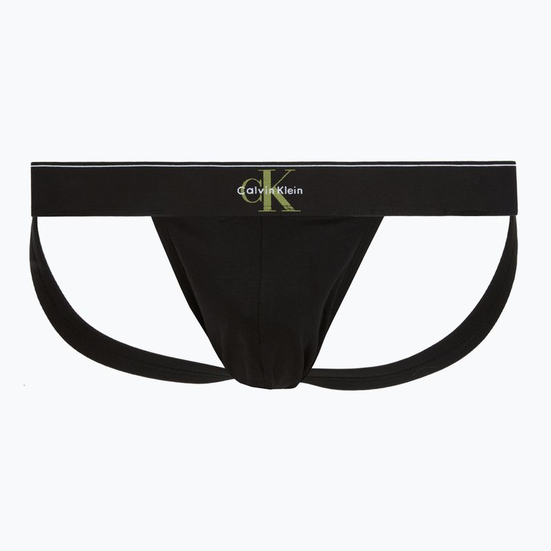 Pánske slipy Calvin Klein LV00NB4644 Jock Strap black bodies w/ granite gray/poseid 3