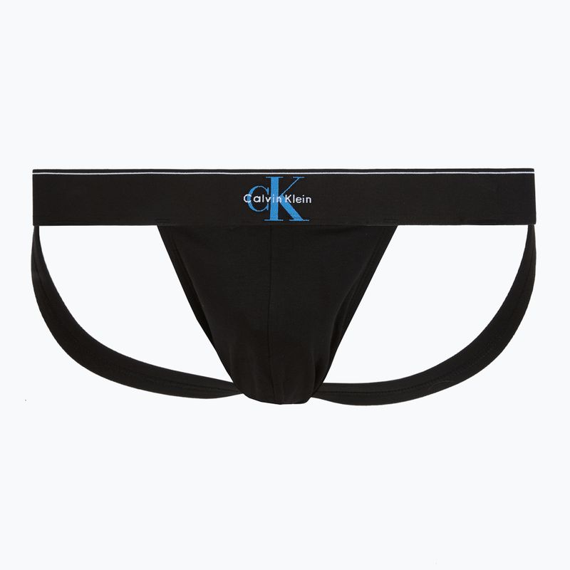 Pánske slipy Calvin Klein LV00NB4644 Jock Strap black bodies w/ granite gray/poseid 4