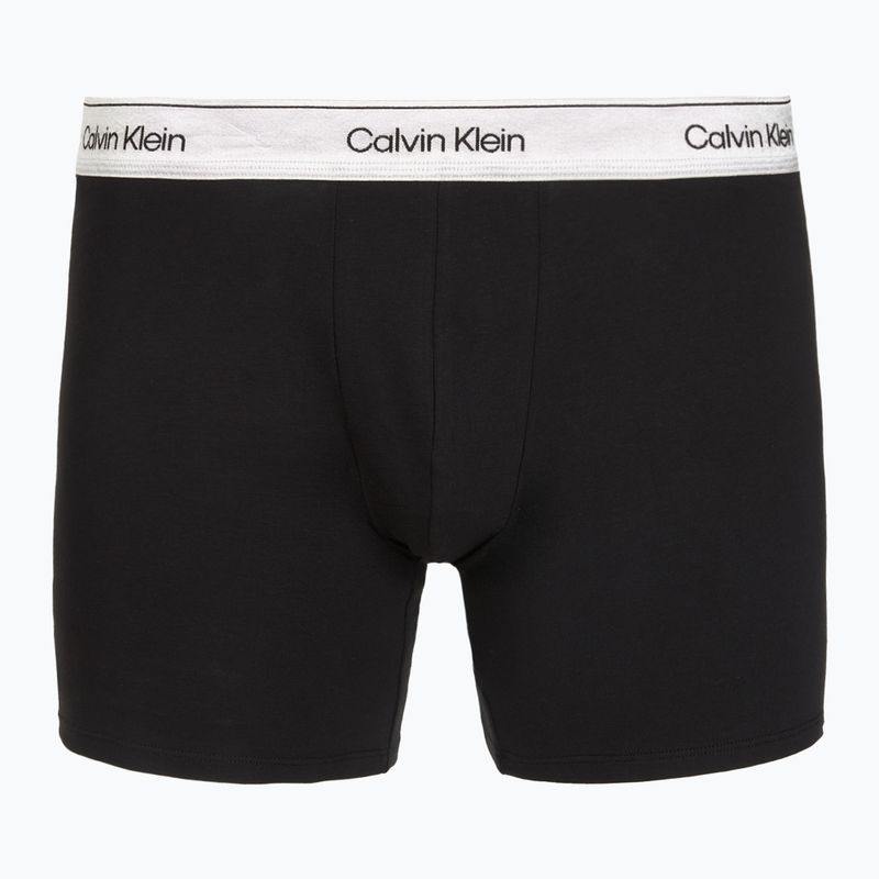 Pánske boxerky Calvin Klein LV00NB4731 Boxer Brief black w/ silver haze wbs 2