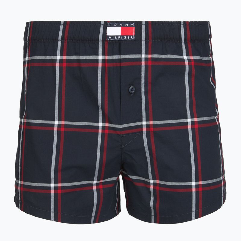 Pánske boxerky Tommy Hilfiger Woven Boxer Print 3 pack rwb foulard/med red/rwb w chck 4