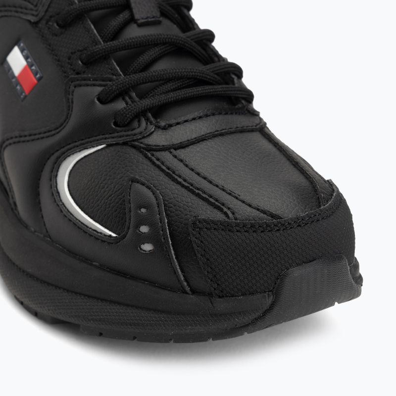 Pánske topánky Tommy Jeans Runn Leather triple black 7