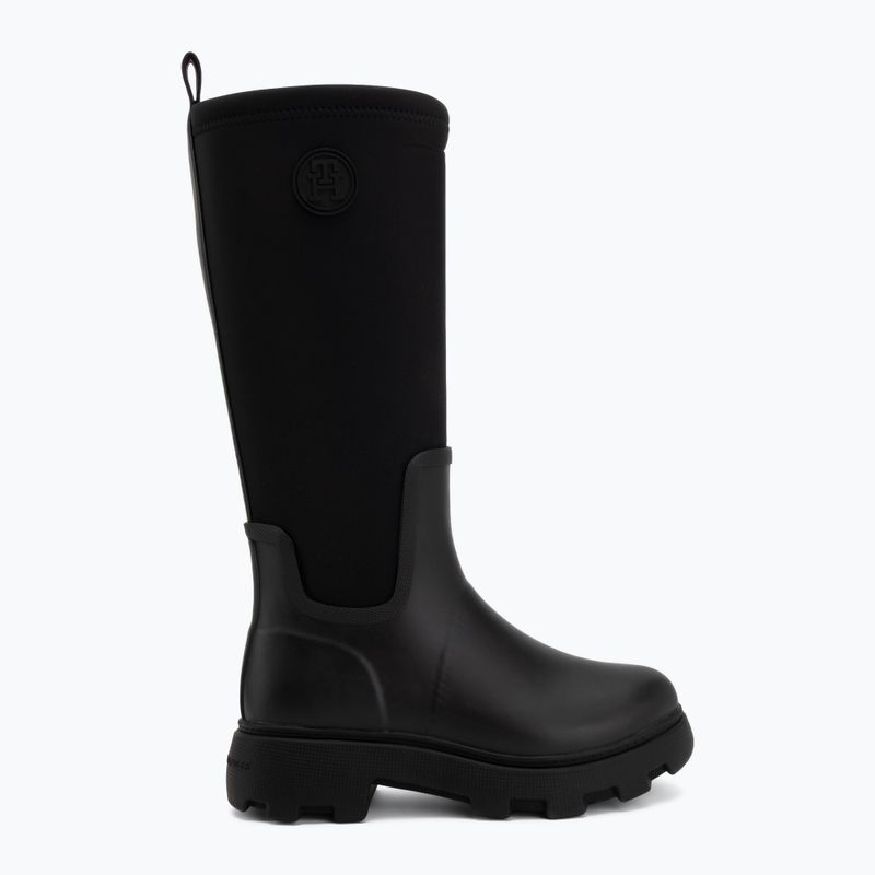 Dámske gumáky Tommy Hilfiger Stamp Warm Knee black 2