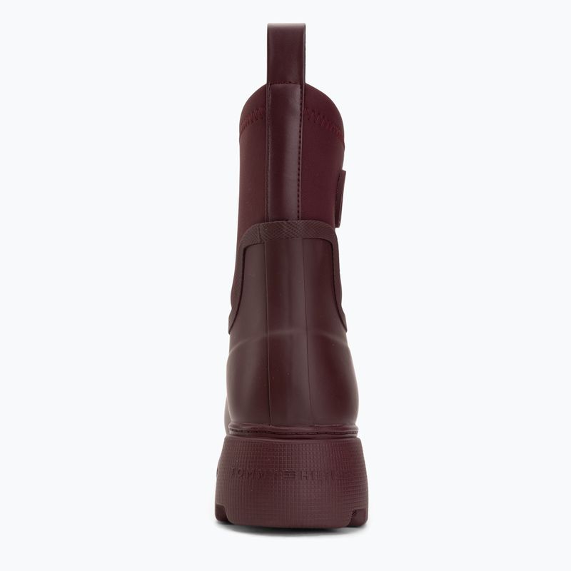 Dámske gumáky Tommy Hilfiger Stamp Warm Ankle oxblood 6