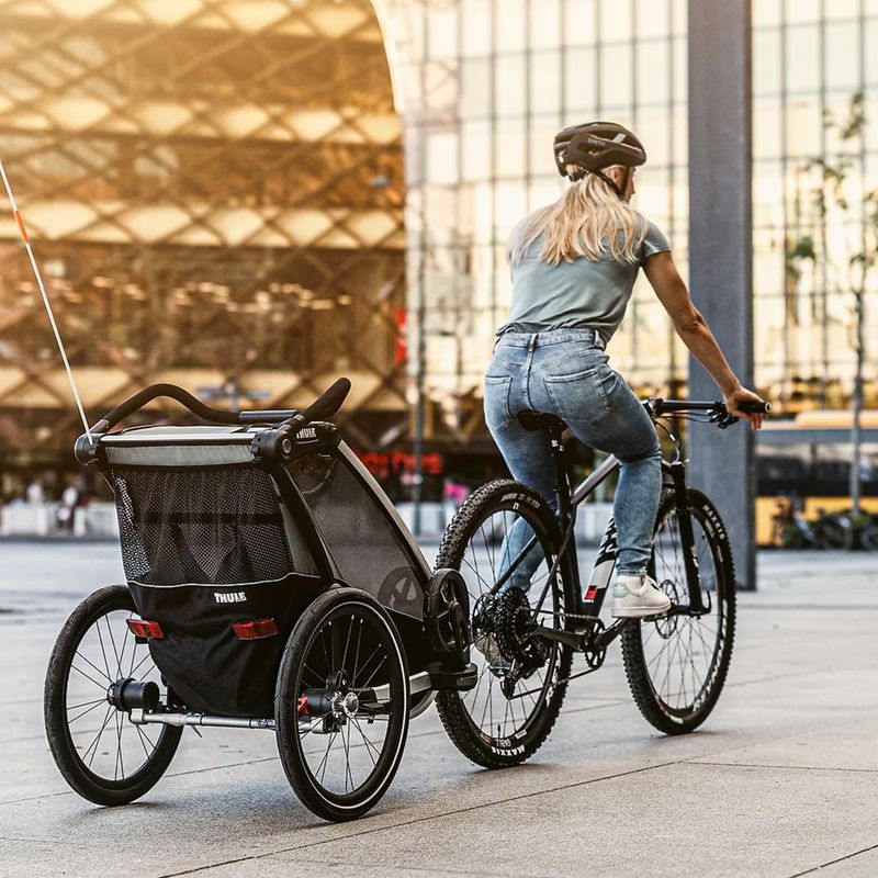 Dvojmiestny príves na bicykel Thule Chariot Lite zelený 10203022 8