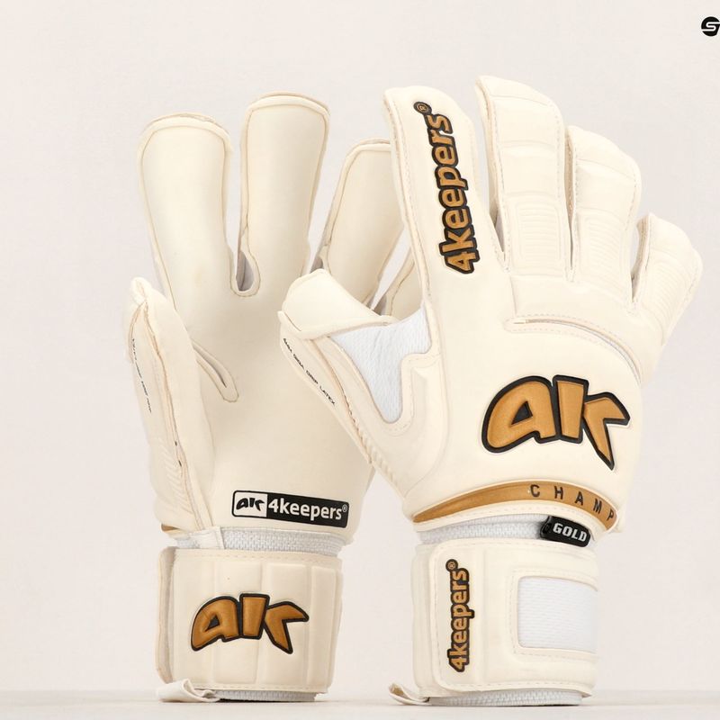 4Keepers Champ Gold VI brankárske rukavice biele 5