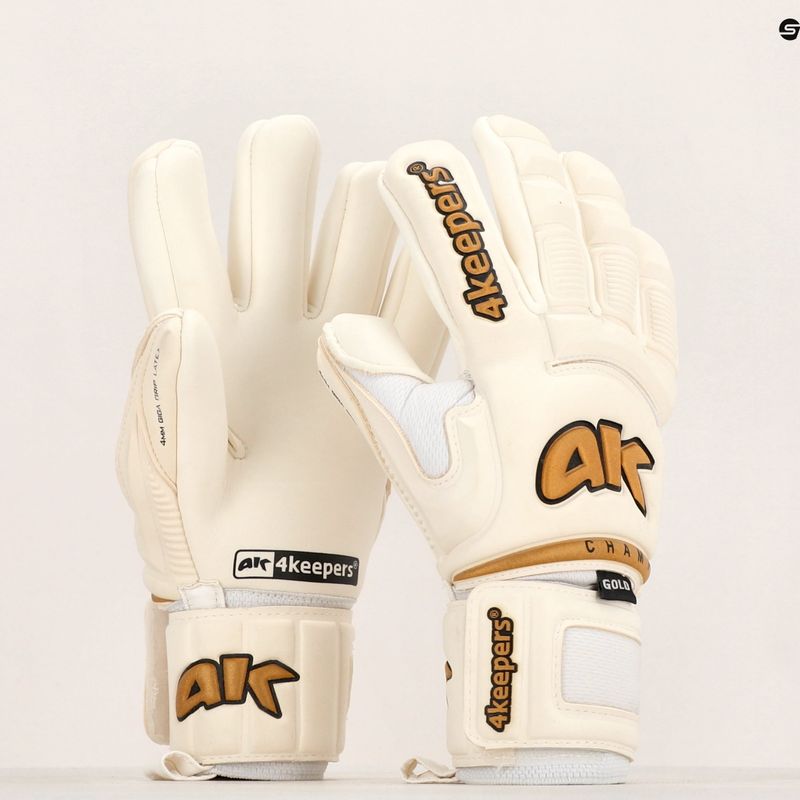 4Keepers Champ Gold VI brankárske rukavice biele 12