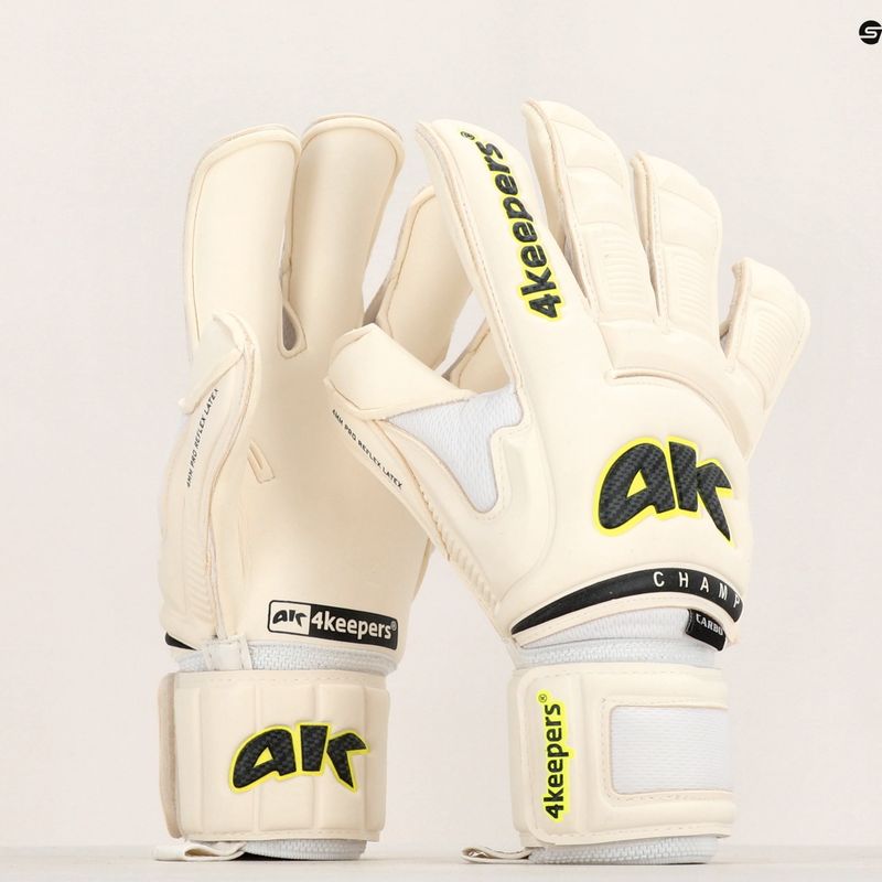 4Keepers Champ Carbo VI brankárske rukavice biele 5